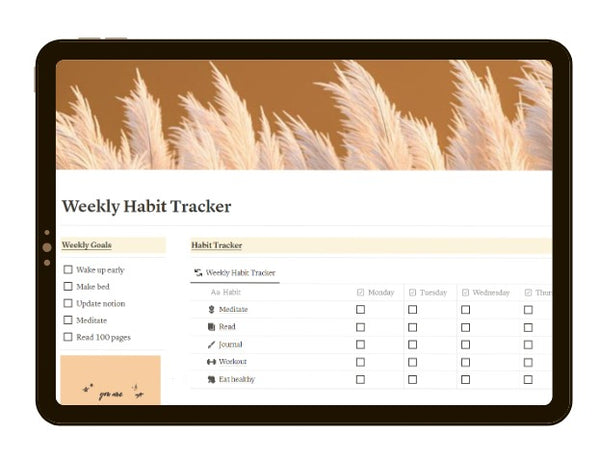 Notion Weekly Habit Tracker Template-colnotion