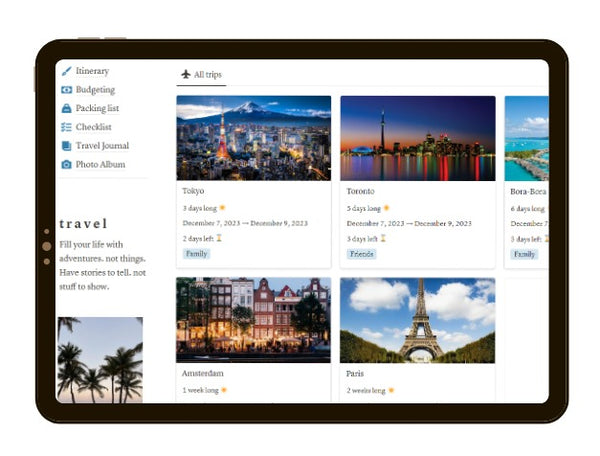 Travel Planner Notion Templates-colnotion