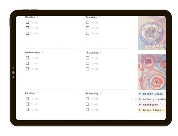 Embrace a Touch of Elegance with the Aesthetic Pink Notion Weekly Planner Template-colnotion