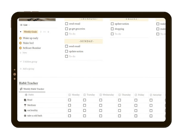 Optimizing Your Week With The Notion Weekly Tracker Template Free-colnotion